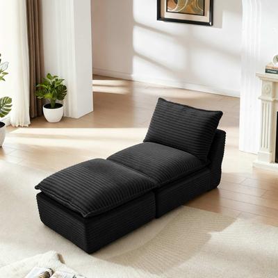 Direct Wicker Modern Corduroy Cloud Sofa, Suitable for Small Space