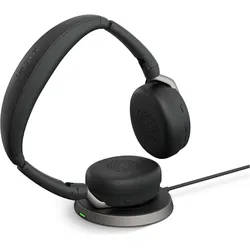 Jabra Evolve2 65 Flex (Kabellos, USB-A, Microsoft Teams), Office Headset, Schwarz