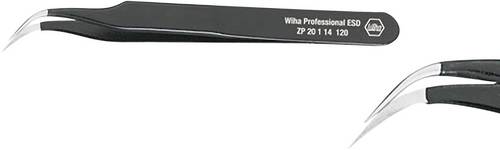 Wiha 32335 Präzisionspinzette 7a Spitz, gebogen, rund, fein 130 mm