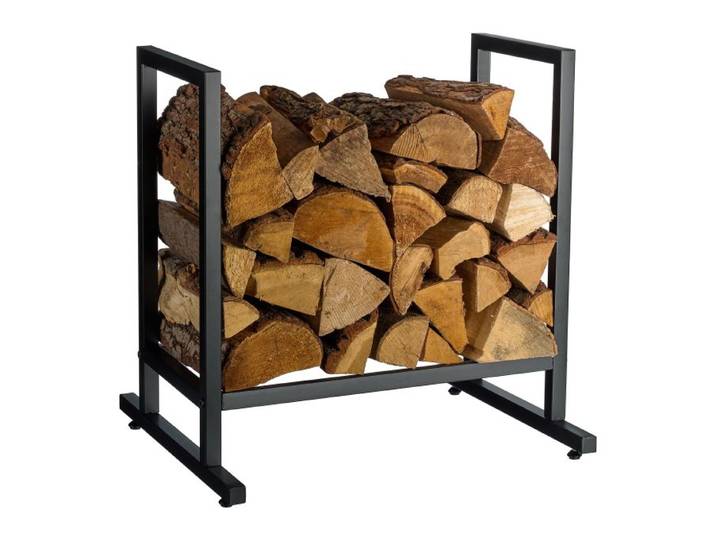 Relaxdays Modernes Kaminholzregal aus Metall