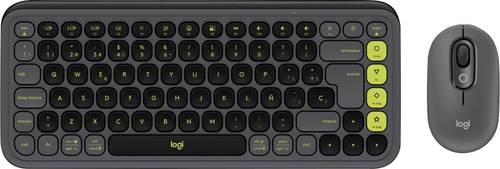 Logitech POP ICON COMBO Bluetooth Tastatur, Maus-Set Easy Switch 3 Geräte, Multimediatasten, Multipair-Funktion Deutsch, QWERTZ
