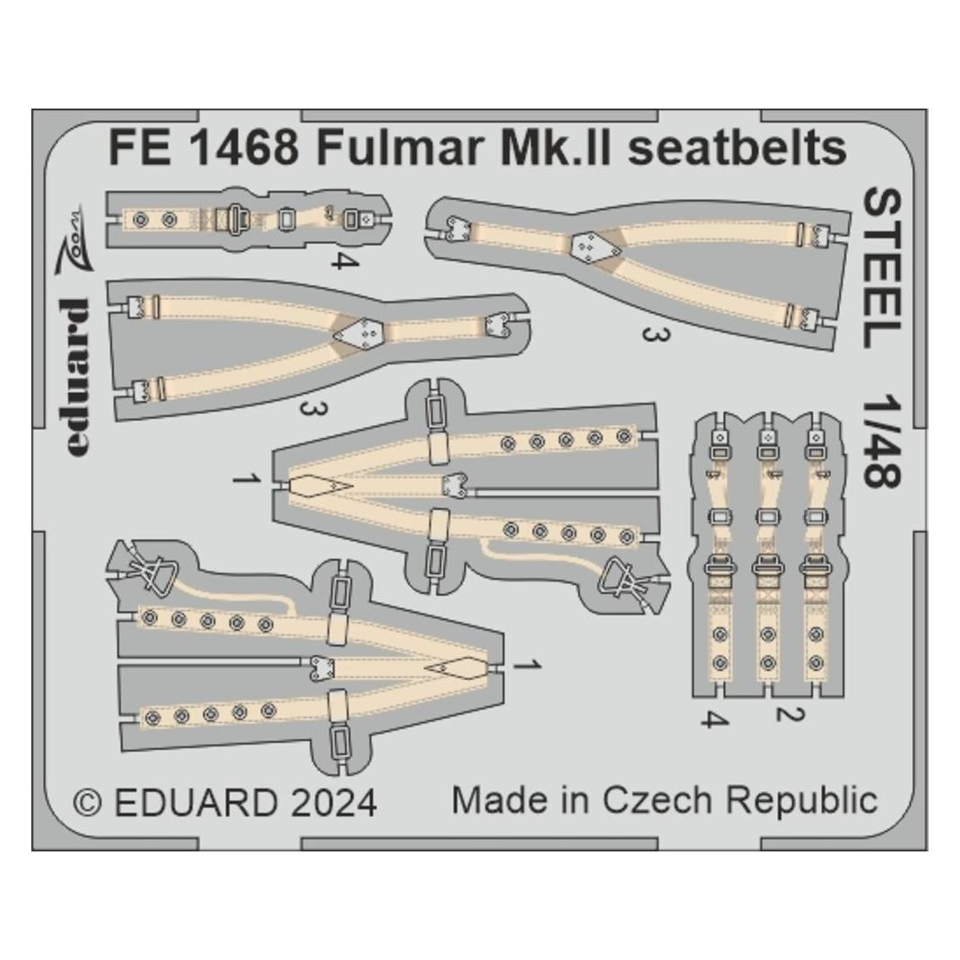 Eduard Fulmar Mk.II seatbelts STEEL (FE1468)