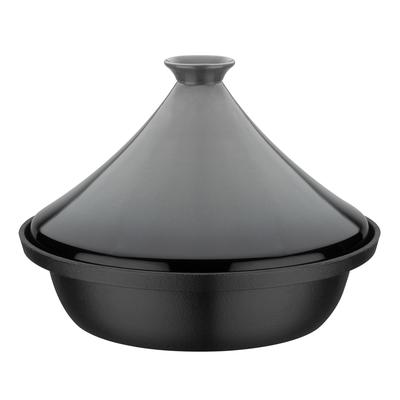 Schmortopf GSW "Shadow", grau, H:22cm Ø:30cm, Töpfe, Orientalische Tajine aus Gusseisen für die schonende Zubereitung