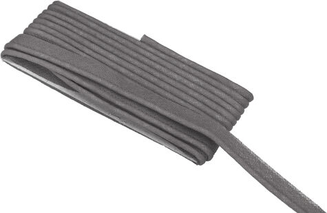 buttinette Baumwoll-Paspelband, grau, 2,4 mm Øm, 5 m