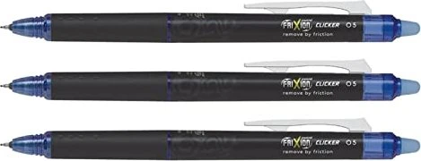 PILOT FRIXION point CLICKER Tintenroller schwarz 0,3 mm, Schreibfarbe: blau, 1 St.