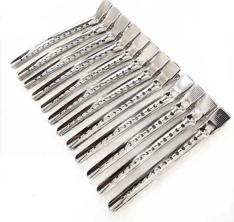 INF Pinces à cheveux en aluminium paquet de 12 L
