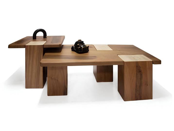 Xlmoebel Couchtisch Luxuriöse Couchtische in Braun mit elegantem Design (2x Couchtische), Hergestellt in Europa