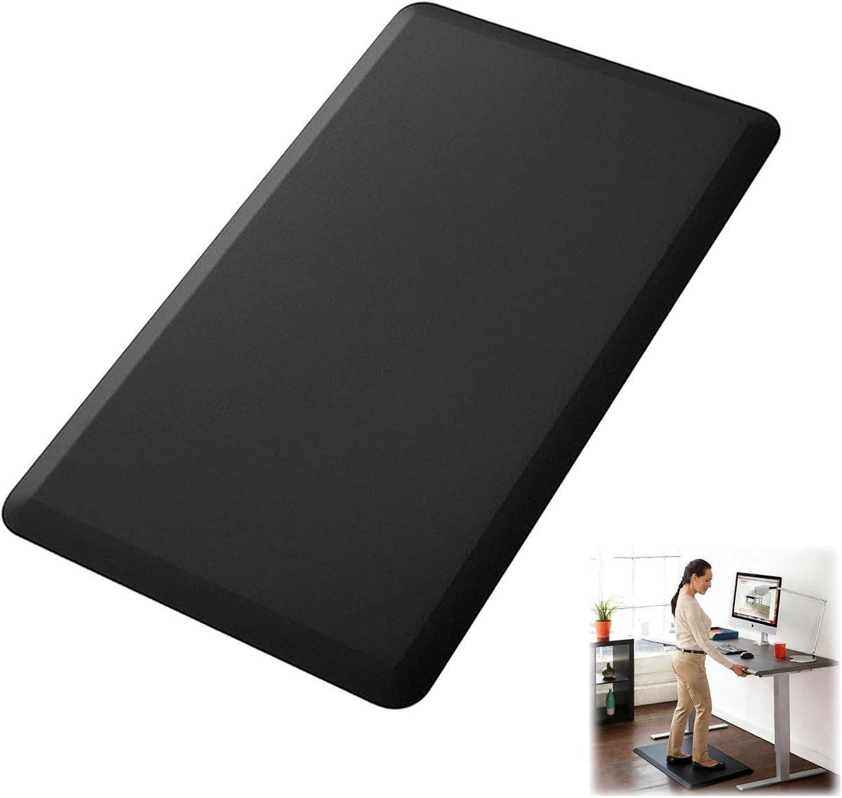 Anti-vermoeidheidsmat Comfortmat zwart 71 x 44 cm