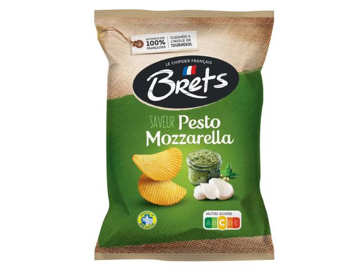 BRET'S Chips saveur pesto mozzarella - 125 g