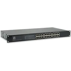 LevelOne GEP-2421W630 24-Port-Gigabit-PoE-Switch 802.3af/at PoE 630W (24 Ports), Netzwerk Switch, Schwarz