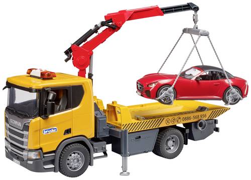 Bruder Scania Super 560R Abschlepp-LKW mit Roadster Fertigmodell Nutzfahrzeug Modell