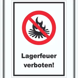 HB-Druck Lagerfeuer verboten Aufkleber A6 (105x148mm)