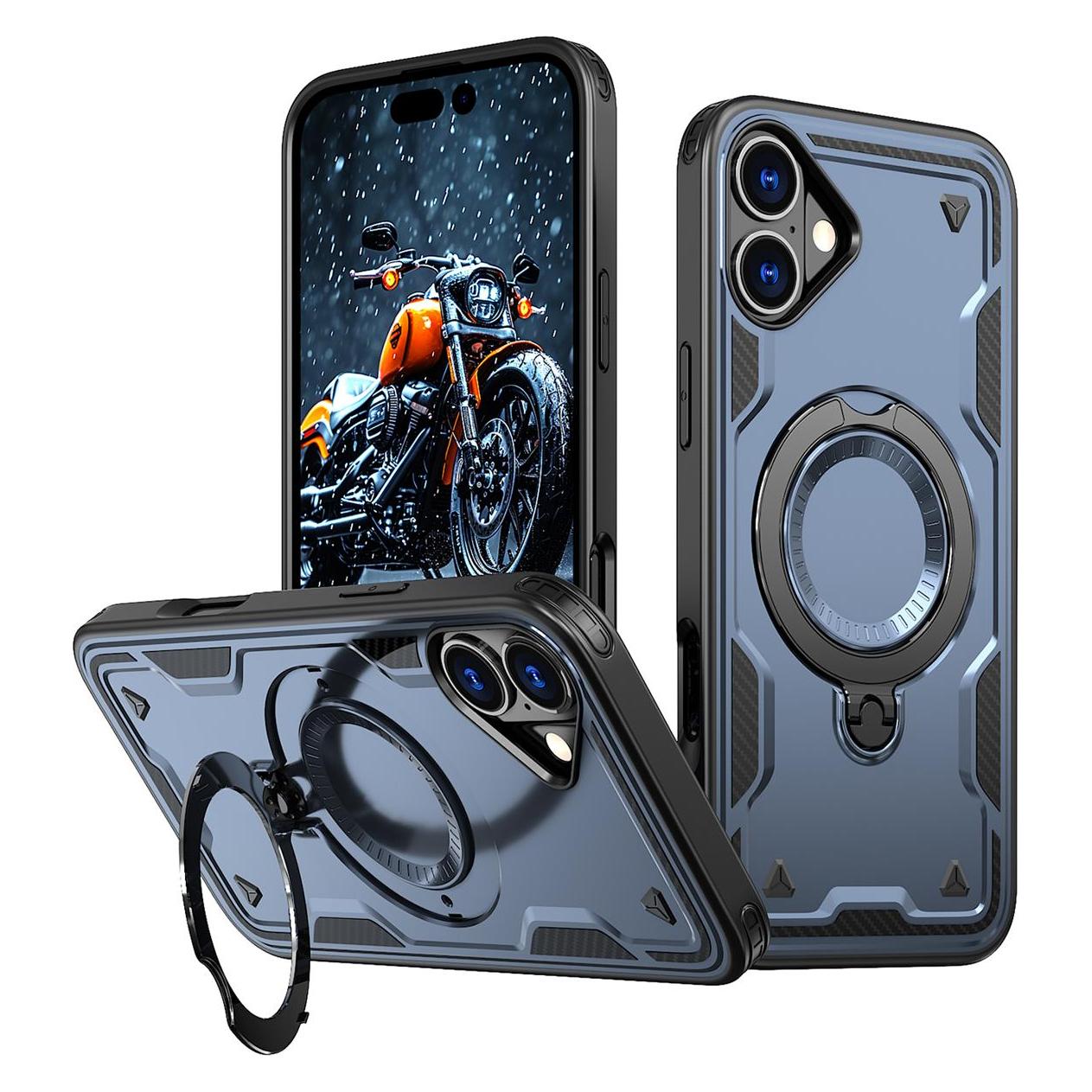 Hurtel Hybrid Armor Trendy Case with MagSafe for iPhone 16 Plus - Blue (Apple iPhone 16 Plus) (53030928)