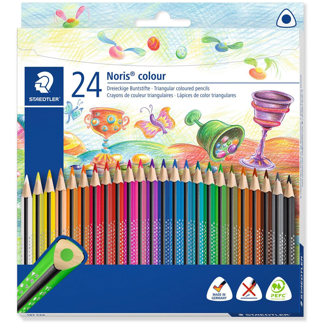 STAEDTLER Dreikant-Buntstift Noris colour, 24er Kartonetui