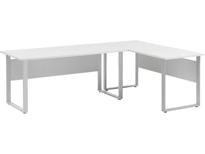 Eckschreibtisch SCHILDMEYER Serie 1500, Eckschreibtisch, Made in Germany, B: 225 cm , grau (lichtgrau, silber, lichtgrau), H:73,2cm, Tische, Eckschreibtisch, Solide Verarbeitung - Dieses Produkt ist in Deutschland gefertigt