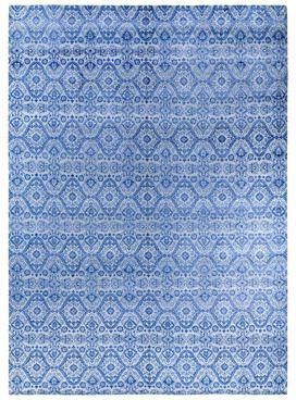 Overton "Ikat One-of-a-Kind Handmade Area Rug, Blue - 9' 0"" x 12' 4"""