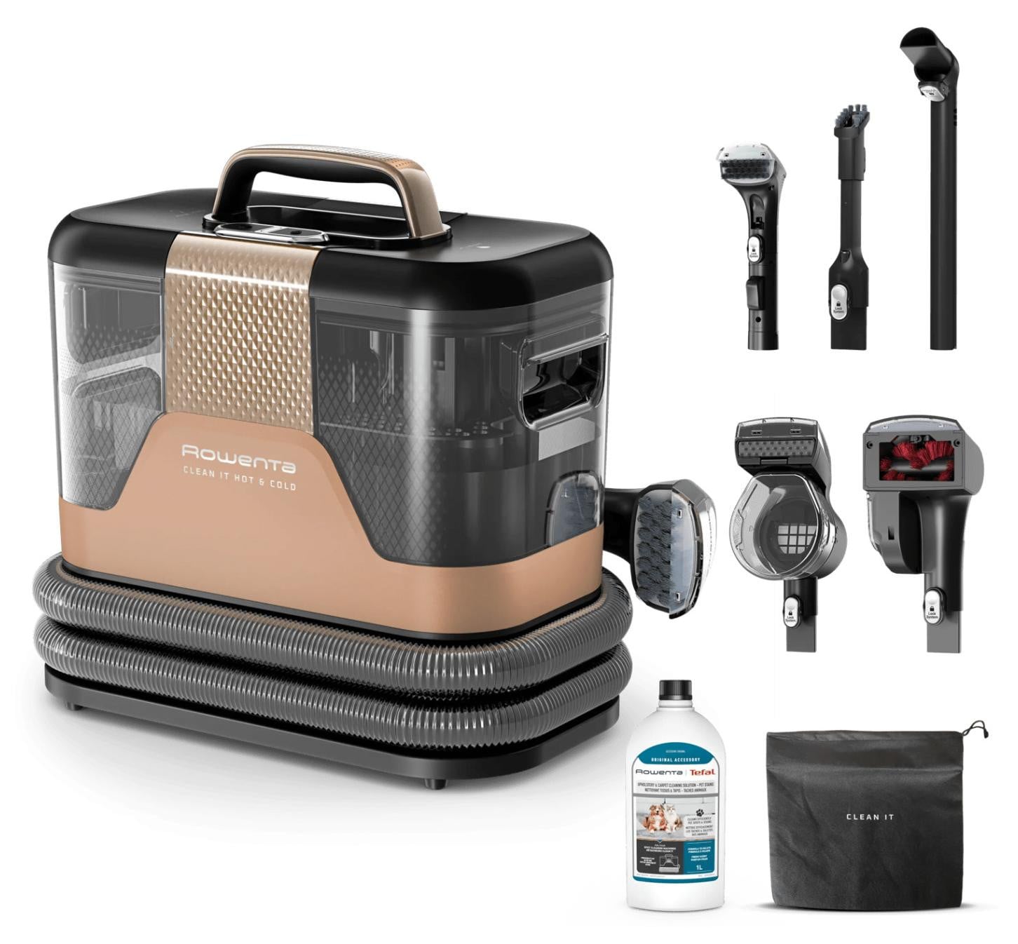 Rowenta IN7021 Bagless Stofzuiger voor Tapijt, Brons/Zwart