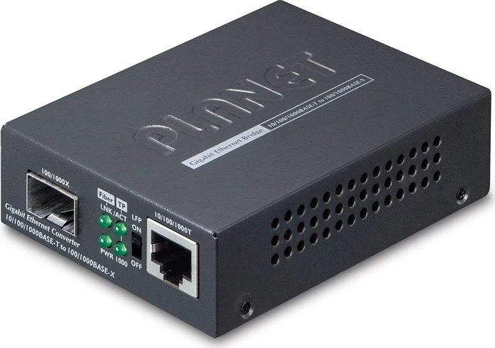 Planet Medienkonverter GT-805A, 1x 1000/100/10 Mbit/s (RJ45), 1x SFP Slot 1000/100 Mbit/s