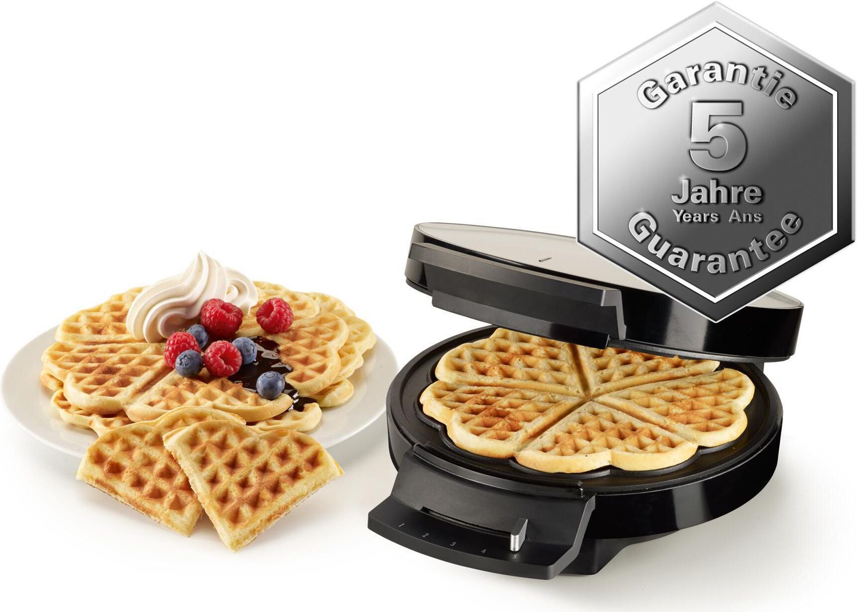 TRISA Waffeleisen "Waffle Pleasure", schwarz, B:19,5cm H:8cm T:26,5cm, Waffeleisen, Waffeleisen schwarz Einheitsgröße
