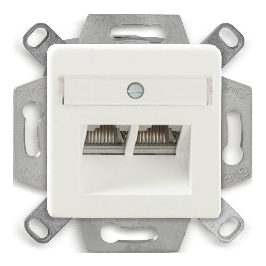 Dätwyler IT Infra Anschlussdose Cat.6A CSA Plus 2/8 RAL9010 435060 ; Daetwyler)