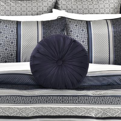 CARLISLE ROUND DECORATIVE THROW PILLOW by Royal Court in Indigo (Size ONE SIZE)