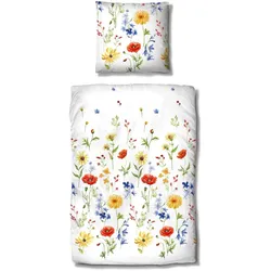 Traumschlaf, Bettwäsche, Wiesenblumen (Bettwäsche Set, 80x80 cm)