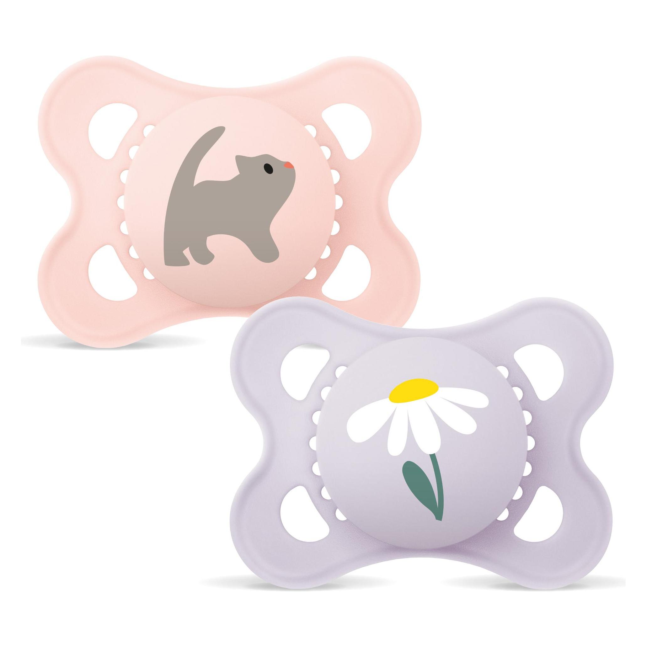 MAM - Original Silk Pacifier 2-Pack - Pink - 0-6m (2x, 0 - 6 Monate) (4115528)