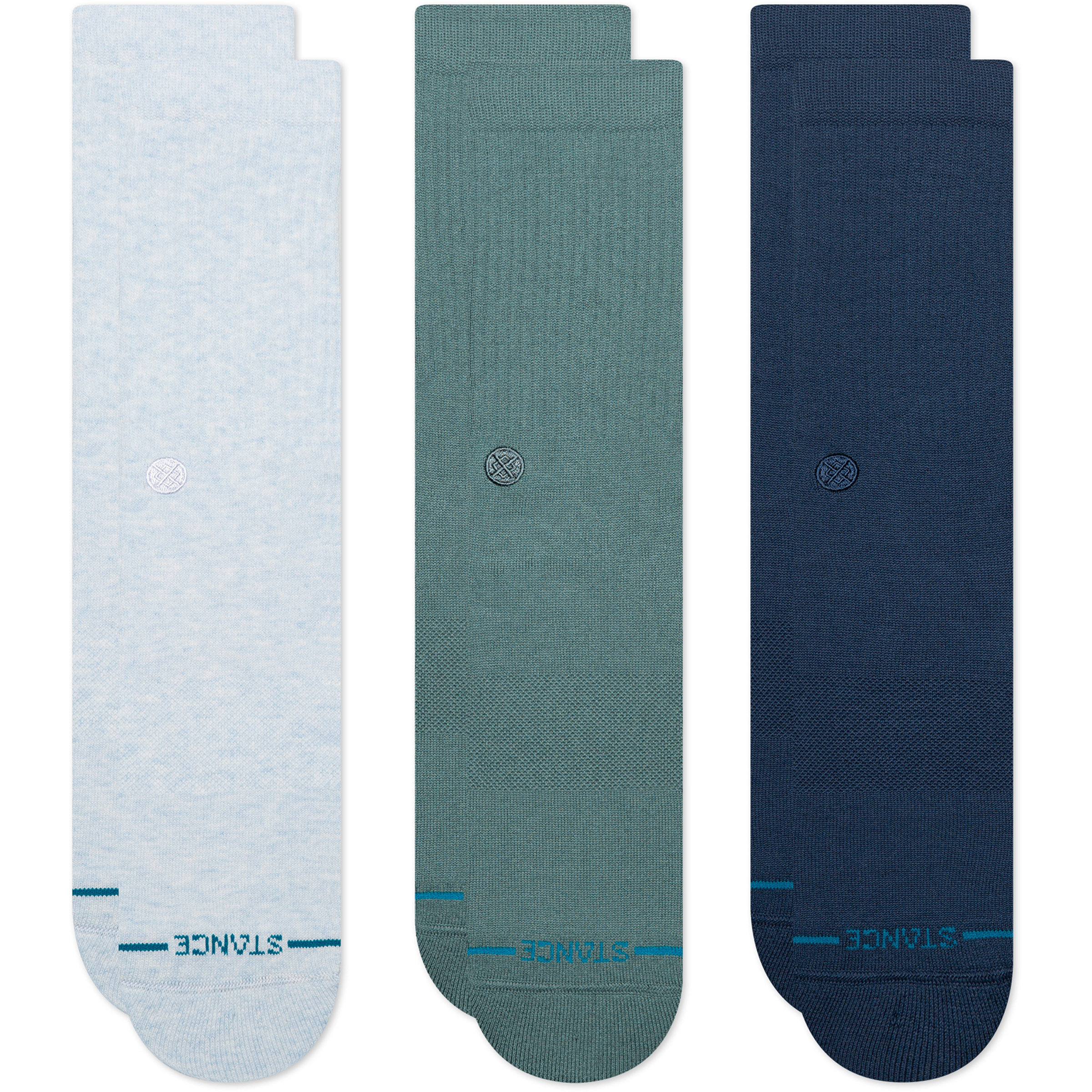 Stance Icon 3er Pack Freizeitsocken beige Größe 38 Lifestyle Hautfreundlich