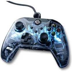 CSL Gamepad LUX Wired RGB Controller for Windows (Windows), Gaming Controller, Transparent