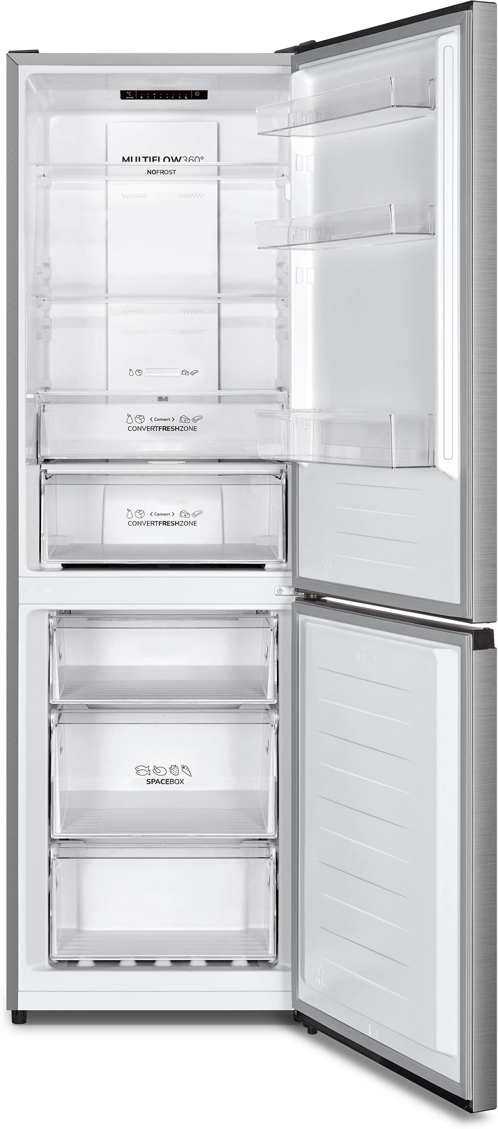 Gorenje Kühl-/Gefrierkombination "NRK619AA1", Energieeffizienz: A, silber (inox), B:59,5cm H:187,3cm T:59cm, Kühlschränke, Total NoFrost, Kühl-/Gefrierkombination