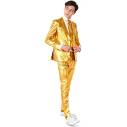 OppoSuits Teen Groovy Gold Anzug für Jugendliche (134)