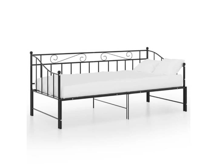 Canapé-lit extensible JILL - Noir Métal 90x200 cm - Avec petit lit FR7503