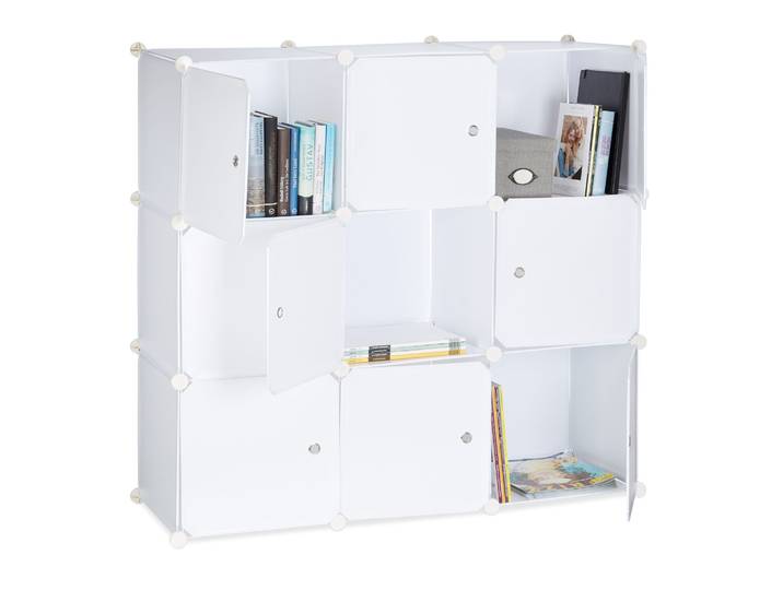 Regalsystem mit Türen Weiss