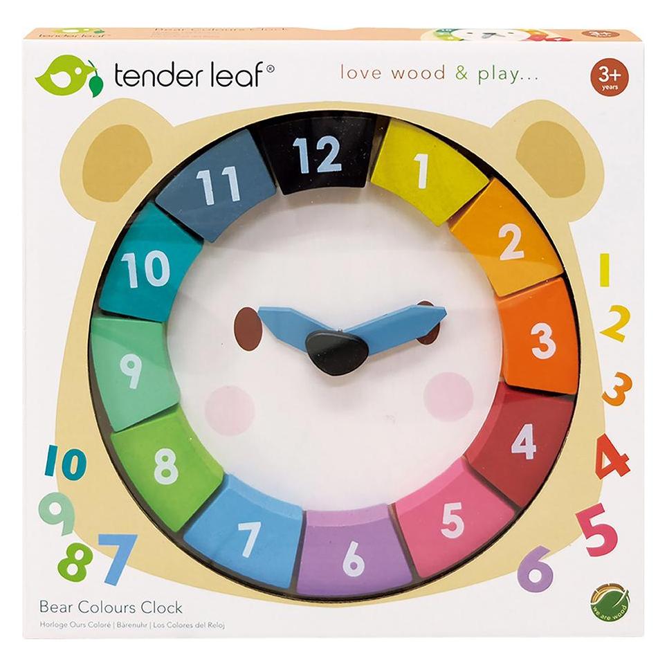 Tender Leaf Toys Uhr (Deutsch, Englisch, Französisch, Italienisch, 3 Jahre) (TL8408)