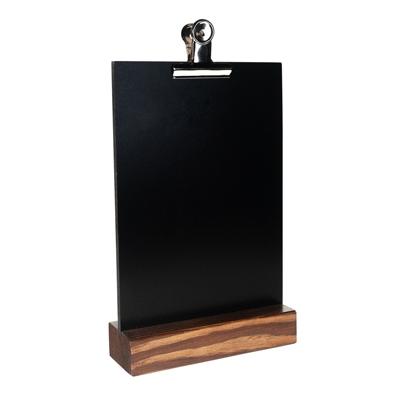 DECOR SERVICE Tisch-Kreidetafel mit Clip, dunkelbraun, A5, 1 Stk.