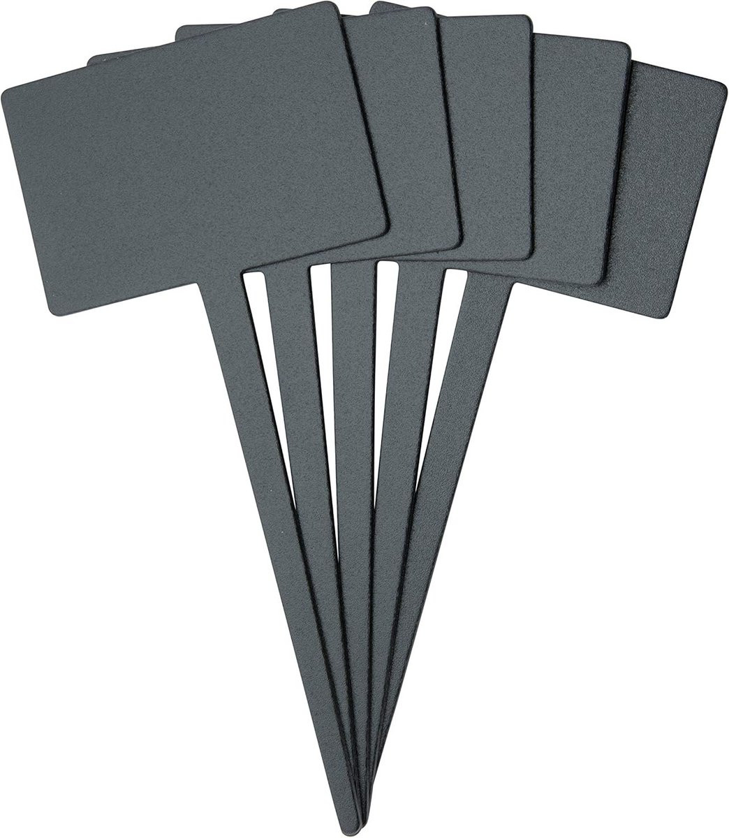 Set van 5 transparante rechthoekige prijslabels met krijtlook van acryl