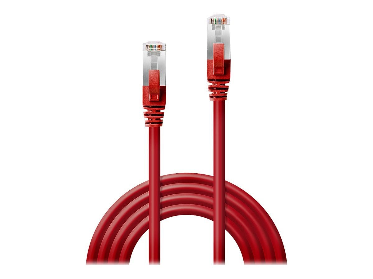 Lindy S/FTP Cat6 Kabel, Rood, 1.00 m