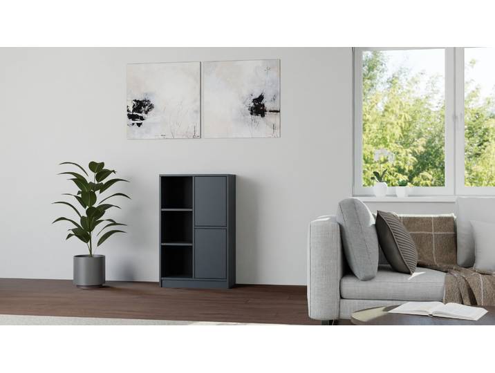 Schmales Highboard schwarz – gratis Magazin Premium Dekore Schwarz