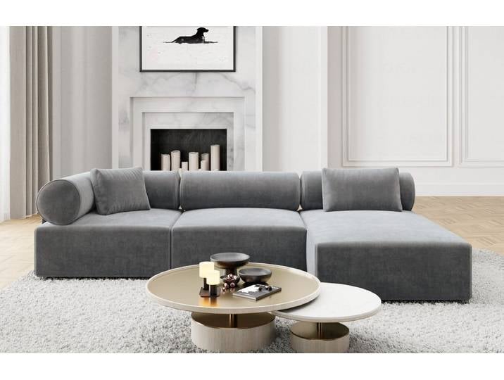 Couch Laguardia L-Form in Stoff