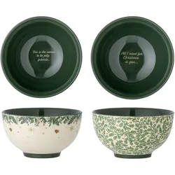 Bloomingville Grazia Schale aus Steingut, 2er Set, 2 x Ø 14xH7,5 cm
