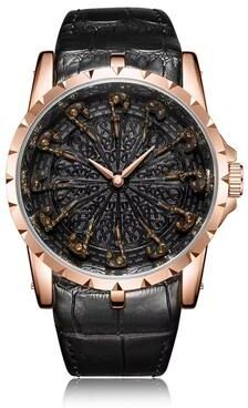 Inspired Finds UTHAI CQ312 Medieval Knight Quartz Watch For Men rose Rose Black