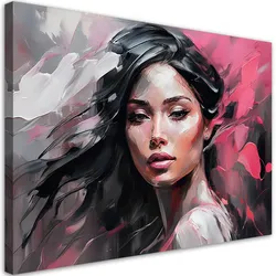 WANDBILD frau glamour rosa