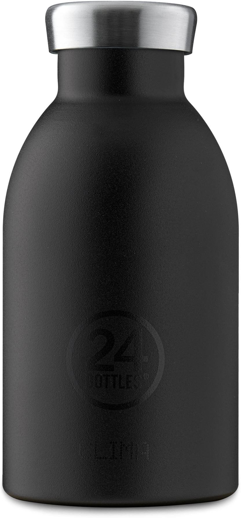 Thermoflasche 24 BOTTLES "Clima", grau (anthrazit), Trinkflaschen, 330ml, Edelstahl, Thermoflasche, H:15cm anthrazit 330ml