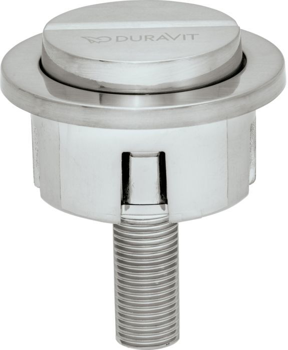 Duravit Drücker Spülkästen 0074617000 Zwei-Mengen-Spülung, Edelstahl gebürstet