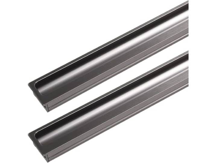 GKIRQVPE Eingelassene Schrankgriffe aus Aluminiumlegierung Grau, mehrere Größen, Verwendungsszenario: Schiebetüren, Schranktüren, Schubladen, Kleiderschränke(Length 1000Mm)