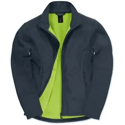 B&C Herren 2-Lagen Softshell Jacke ID.701 Softshell-Jacke JUI62 navy/neon green M