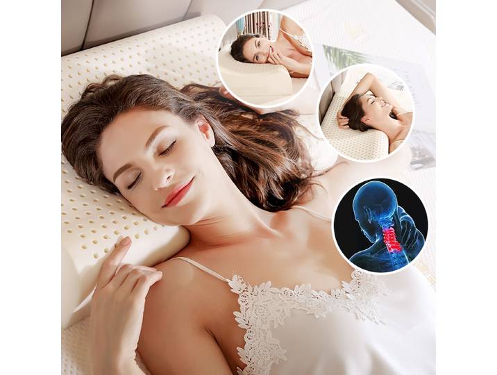 TAIHI oreiller orthopédique en Latex thaïlande Massage mémoire cou douleur oreillers pour dormir protéger la santé de la colonne cervicale prévenir les acariens