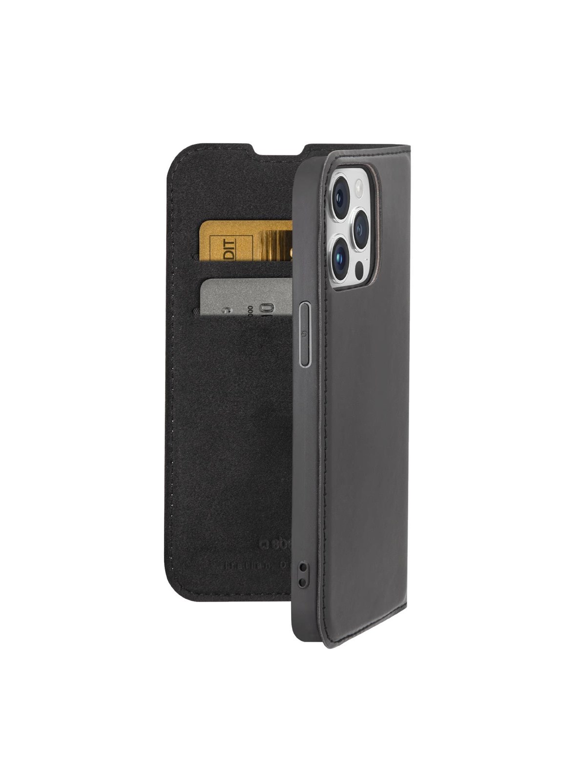 SBS Book Wallet Lite Case for iPhone 15 Pro Max - Black