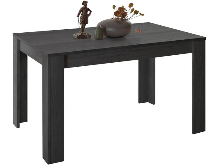 Esstisch HOME AFFAIRE Rimini , schwarz (schwarz melamin holzstruktur, schwarz melamin holzstruktur, schwarz melamin holzstruktur), H:79cm, Tische, Esstisch, Breite 137, verlängerbar
