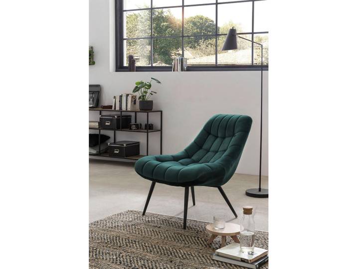 Livetastic Xxl-Sessel, Grün, Schwarz, Metall, 76x85.6x85.6 cm, Wohnzimmer, Sessel, XXL-Sessel